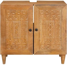 vidaXL Ντουλάπα Νιπτήρα Mπάνιου Light Brown 62 x 33 x 58 εκ.