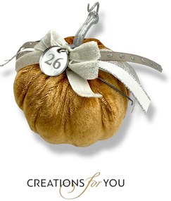 Κολοκύθα Καφέ χρυσό βελούδινη μεσαία - Ασημί