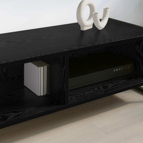 vidaXL Ντουλάπι TV 100 x 36.5 x 30.5 εκ Μαύρη Οξυά Επεξεργασμένο Ξύλο
