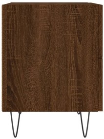 vidaXL Κομοδίνα 2 τεμ. Καφέ Δρυς 40 x 35 x 47,5 εκ. από Επεξεργ. Ξύλο