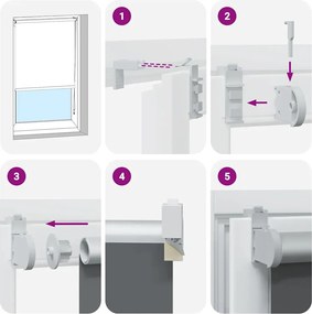 vidaXL Roller Blind Blackout γκρί 155x210 cm Πλάτος υφάσματος 151,6cm