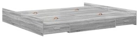 vidaXL Κρεβάτι με αποθηκευτικό χώρο Γκρίζο Σονομα 180 x 200 cm