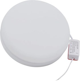 Εξωτερικό Πλαστικό LED Panel 24W Χωρίς Πλαίσιο με Ψυχρό Λευκό Φως Φ17xY4cm