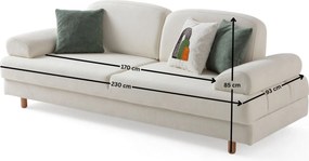 3-Seat Sofa-Bed Aries - White White