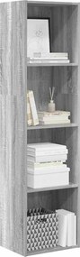 vidaXL Βιβλιοθήκη Γκρι Sonoma 40x30x152 εκ. από Επεξεργ. Ξύλο