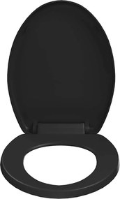 vidaXL Κάλυμμα Λεκάνης με Soft Close &amp; Quick Release Μαύρο