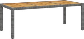 vidaXL Σετ Τραπεζαρίας Εξ. Χώρου 7 τεμ. με Μαξιλάρια Γκρι Συνθ. Ρατάν