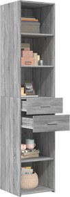 vidaXL Ντουλάπι Γκρι Sonoma 40x42,5x185 εκ. από Επεξεργασμένο Ξύλο