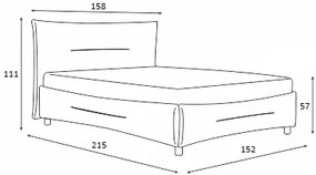 Κρεβάτι επενδυμένο HELENA 140x200 DIOMMI 45-834