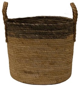 Καλάθι Ψάθινο 00.06.61103 Φ35x29cm Natural-Brown Mat