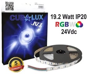 Ταινία LED 19,2W IP20 24V RGB WHITE 5M JAZZ 13-0653 Cubalux 130653