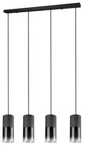 Φωτιστικό Οροφής - Ράγα Robin 310600432 Smoke-Black Trio Lighting Metal, Glass