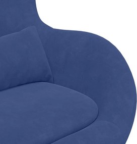 vidaXL Κάθισμα-αυγό Μπλε Αστυνομίας 63 x 73 x 90 εκ Βελούδο