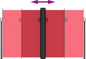 vidaXL Σκίαστρο Πλαϊνό Συρόμενο Κόκκινο 200 x 1000 εκ.