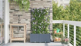 vidaXL Γλάστρα Κήπου 2 pcs Ανοιχτό Γκρι Ατσάλι