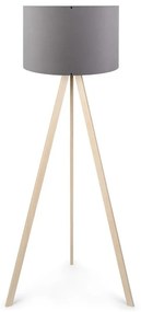 Megapap Φωτιστικό Δαπέδου Rosling Mdf/Ύφασμα Pvc Φυσικό/Ανθρακί 38x21x140εκ.