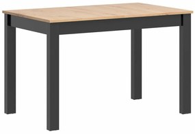 Τραπέζι Boston 481, Μαύρο, Artisan βελανιδιά, 75x75x120cm, 29 kg, Επιμήκυνση, Πλαστικοποιημένη μοριοσανίδα | Epipla1.gr