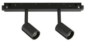 Σποτ Φωτιστικό Ράγας On-Off 2xLED 5W IP20 4000K Μαύρο Ego 321714 Ideal Lux-321714-Μαύρο 321714