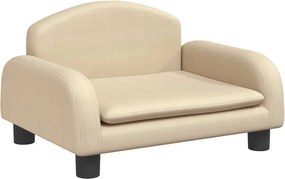 vidaXL Κρεβάτι Σκύλου Κρεμ 50 x 40 x 30 εκ. Υφασμάτινο