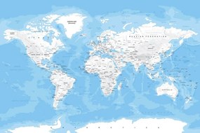 Εικόνα στον κομψό παγκόσμιο χάρτη από φελλό - 90x60  smiley