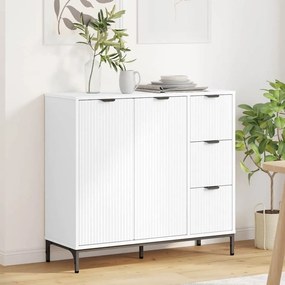 vidaXL Πλαϊνό γραφείο Λευκό 89,5 x 33 x 82 εκ. Επεξεργασμένο ξύλο