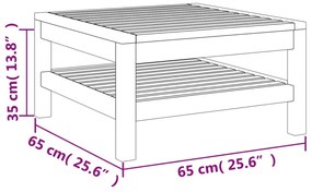 vidaXL Τραπεζάκι Σαλονιού 65 x 65 x 35 εκ. από Μασίφ Ξύλο Ακακίας