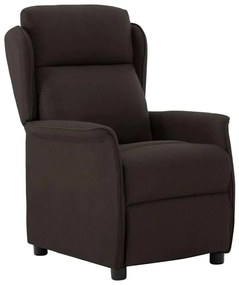 vidaXL Πολυθρόνα Ανακλινόμενη Σκούρο Καφέ 67,5x93,5x101,5 εκ Ύφασμα