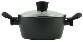 Κατσαρόλα Με Γυάλινο Καπάκι Magma Φ20cm 01-6129 Black Estia 20cm Αλουμίνιο