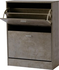 Παπουτσοθήκη Με 2 Ράφια/12 Θέσεων (63x24x80) Spitishop Slimline Cement