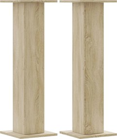 vidaXL Βάσεις Φυτών 2 Τεμ. Sonoma Δρυς 30x30x95 εκ. Επεξεργασμένο Ξύλο