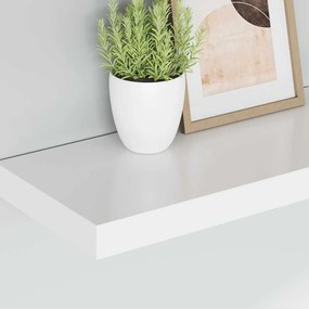 vidaXL Ράφια Τοίχου 2 τεμ. Άσπρα 50x23,5x3,8 εκ. MDF