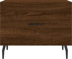 vidaXL Τραπεζάκια Σαλονιού 2 τεμ Brown Oak 50x50x40 εκ Επεξ. Ξύλο