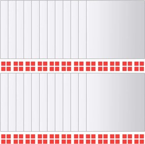 vidaXL Πλακάκια Καθρέφτη Τετράγωνα 48 τεμ. από Γυαλί