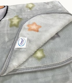 ΚΟΥΒΕΡΤΑ ΒΕΛΟΥΤΕ ΠΟΛΥΤΕΛΕΙΑΣ bebe Studying Bear 38 110X140 Light Grey 100% Polyester - DIMcol