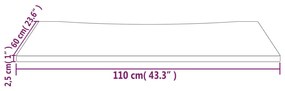 Επιφάνεια Γραφείου Λευκή 110x60x2,5 εκ. από Μασίφ Ξύλο Πεύκου - Λευκό