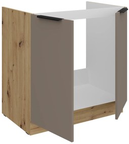 Επιδαπέδιο ντουλάπι νεροχύτη Arianna 80 ZL 2F-Γκρέζ