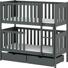 DAWID 80x180 graphite bunk bed Lano Furniture