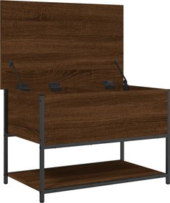 vidaXL Παγκάκι Αποθήκευσης Καφέ Δρυς 70x42,5x47 εκ. από Επεξ. Ξύλο