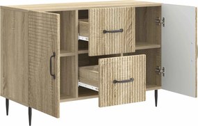 vidaXL Πλαϊνό γραφείο με συρτάρι Sonoma Δρυς 89 x 34,5 x 60 εκ.