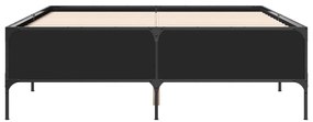 vidaXL Πλαίσιο Κρεβατιού Μαύρο 160 x 200 εκ. Επεξ. Ξύλο &amp; Μέταλλο