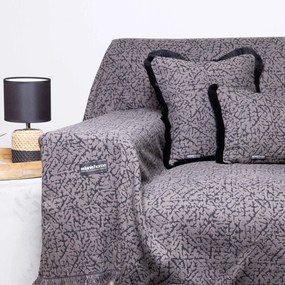 Ριχτάρι Καναπέ Διθέσιου (180x250) Aslanis Home Athos Γραφίτης-Μαύρο