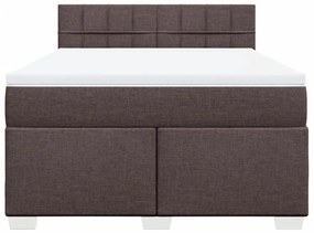 ΚΡΕΒΑΤΙ BOXSPRING ΜΕ ΣΤΡΩΜΑ ΣΚΟΥΡΟ ΚΑΦΕ 140X190 ΕΚ. ΥΦΑΣΜΑΤΙΝΟ 3288186