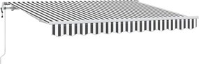 vidaXL Αναδιπλούμενη τέντα Ανθρακί 350 x 200 cm ύφασμα
