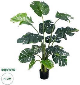 Artificial Garden MONSTERA 20003 Τεχνητό Διακοσμητικό Φυτό Μονστέρα Υ150cm  Globostar-20003-Πράσινο 20003