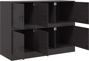 vidaXL Ντουλάπι Μαύρο 99x39x73 εκ. από Ατσάλι