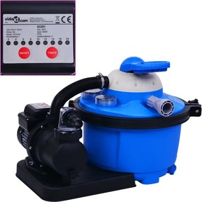 vidaXL Αντλία / Φίλτρο Άμμου με Χρονοδιακόπτη 450 W 25 Λίτρα