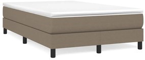 vidaXL Κρεβάτι Boxspring με Στρώμα Taupe 120x190 εκ. Υφασμάτινο