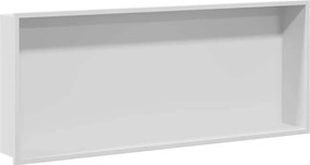 vidaXL Νίτσα Μπάνιου Λευκό 75 x 30 x 9,5 εκ. Ανοξείδωτο ατσάλι