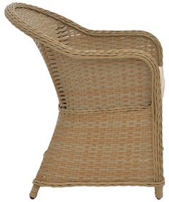 ΠΟΛΥΘΡΟΝΑ ΚΗΠΟΥ HADRIAN PAKOWORLD RATTAN ΚΑΦΕ- TEXTILENE ΜΠΕΖ 57X70X85ΕΚ