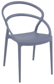 Καρέκλα Pia Siesta-Γκρι Σκούρο-54φ 56β 82ψ εκ.  (4 τεμάχια)